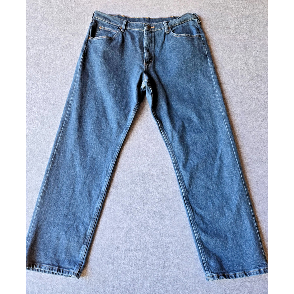 Wrangler Men's Five Star Premium Denim Regular Fit Jeans Dark Blue Wash 36x31